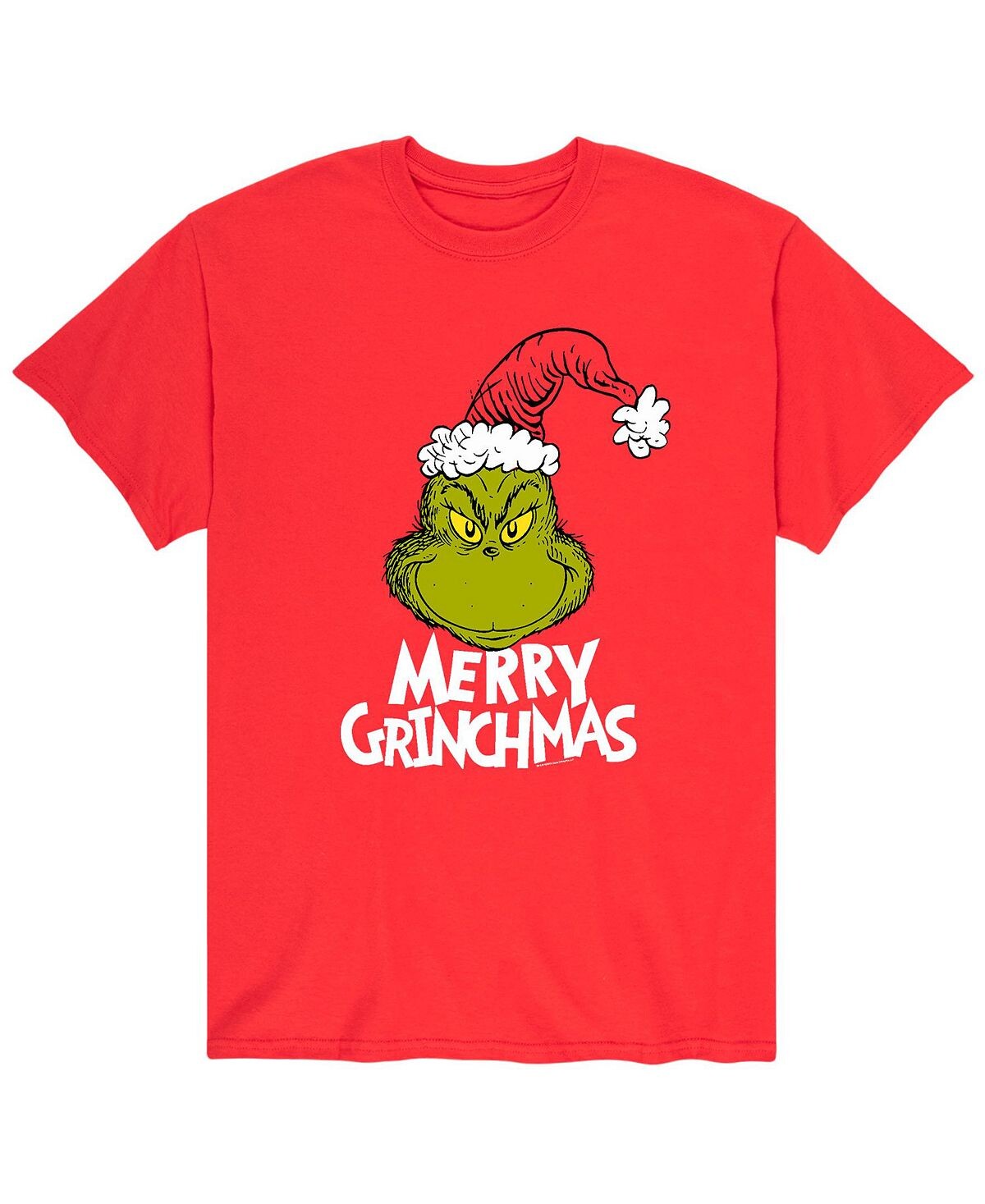

Мужская футболка merry grinchmas dr. seuss the grinch AIRWAVES, красный