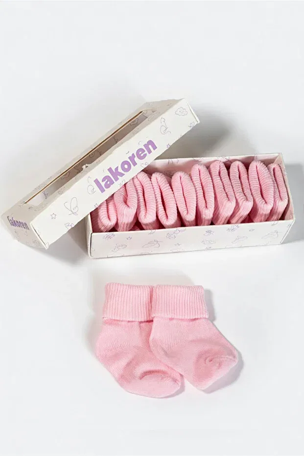 Детские носки для новорожденных хлопковые 5 шт Lakoren, Pink
