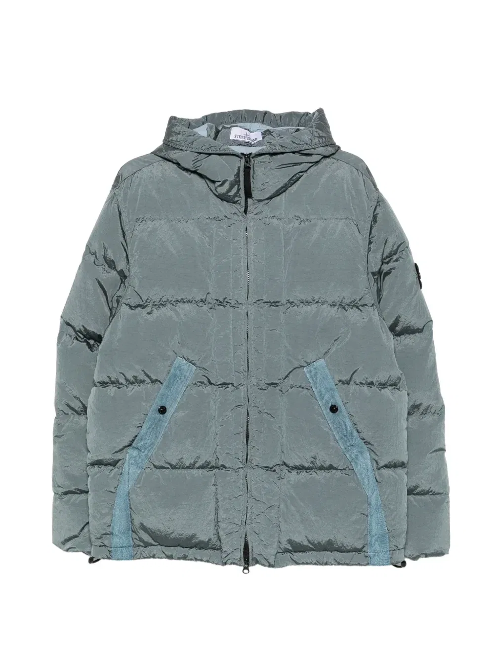 Пуховик с капюшоном Stone Island, синий