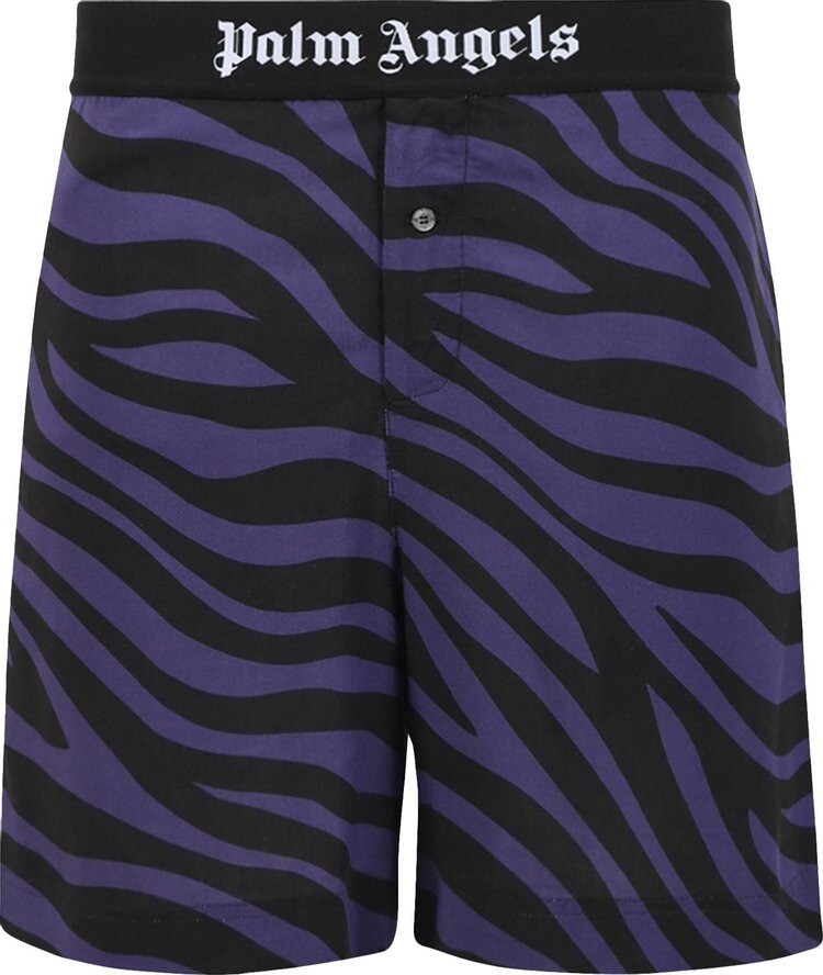 

Шорты Palm Angels Zebra Print Easy Shorts 'Purple/White', фиолетовый