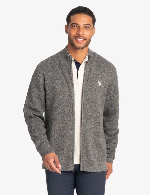 

Кардиган U.S. Polo Assn. Twist Marl Full Zip, серый