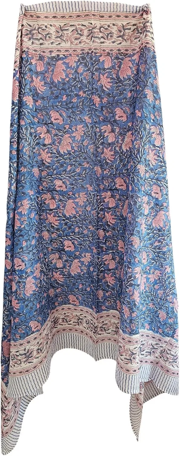 Женский парео с цветочным принтом Jaipuri Handblock, Multicolor