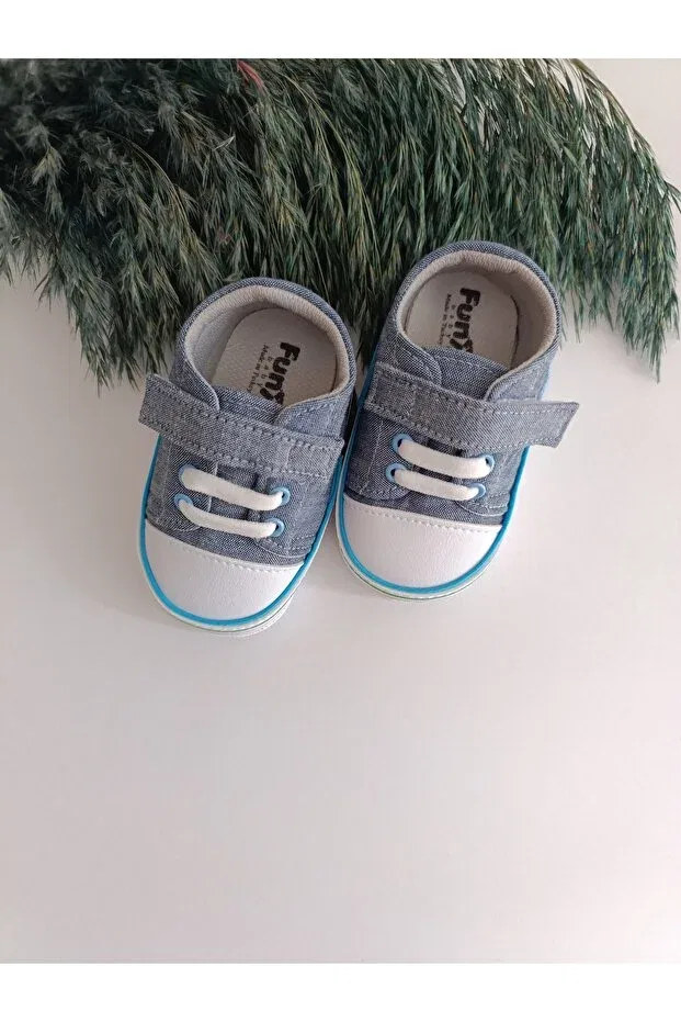 Детские ботиночки для мальчиков с липучкой Funny, Denim — фото 3
