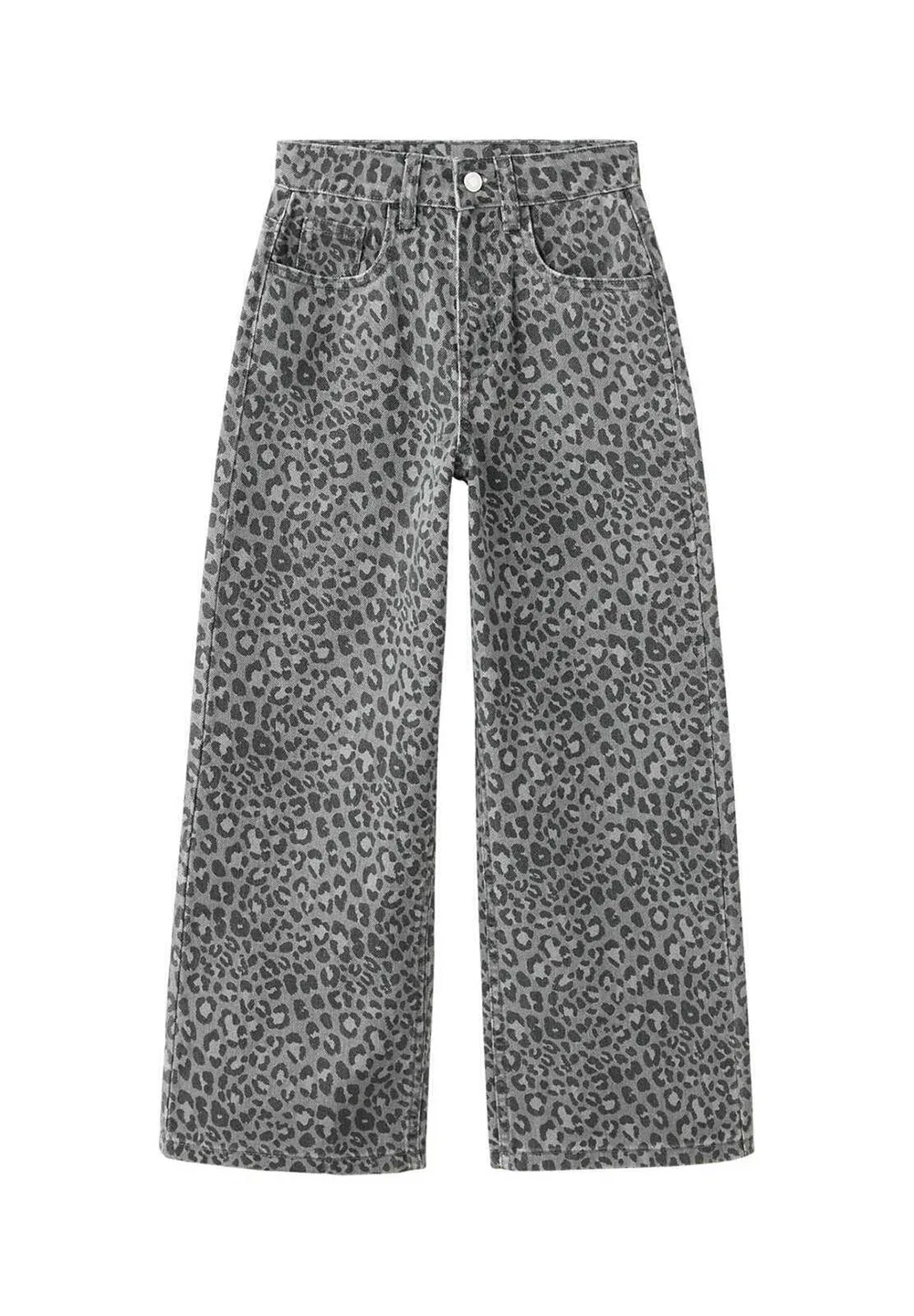 Детские джинсы свободного кроя Mango Kids, Anthracite