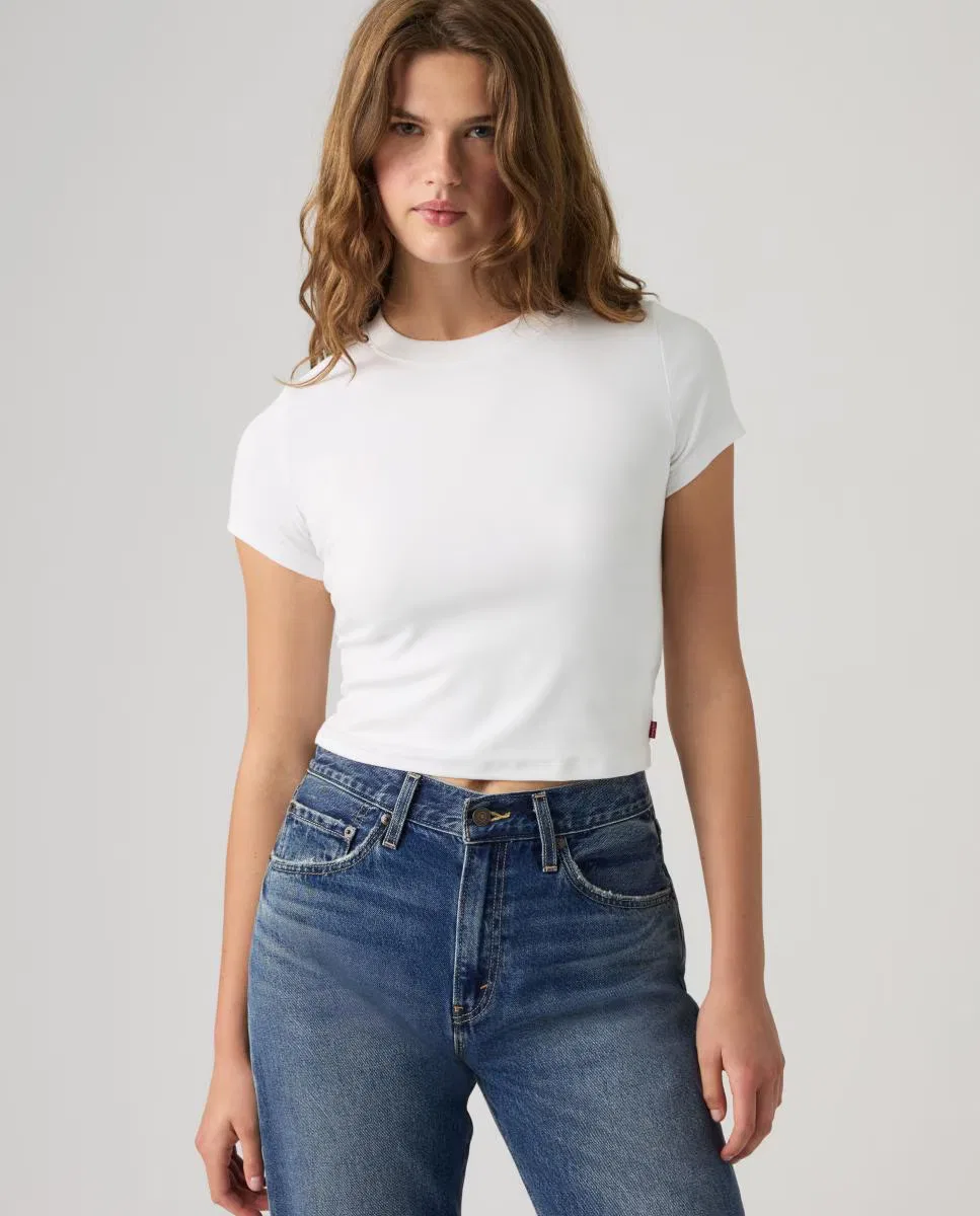 Женская футболка с коротким рукавом, Crop, Levi's, белый — фото 4