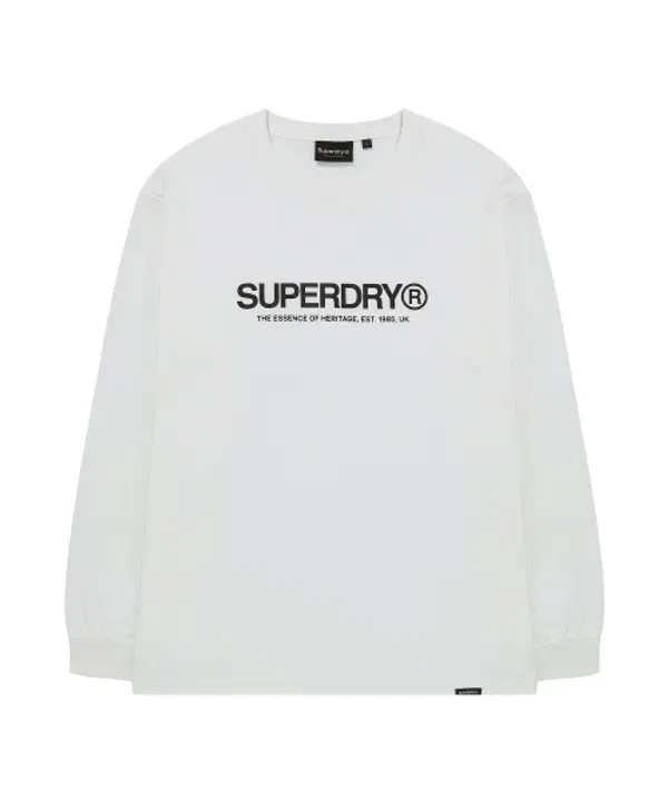 Футболка с длинным рукавом Essential, Superdry, белый — фото 2
