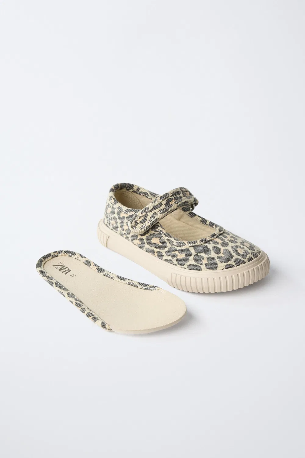 Кроссовки с животным принтом для ходьбы босиком ZARA, Sand Brown — фото 4
