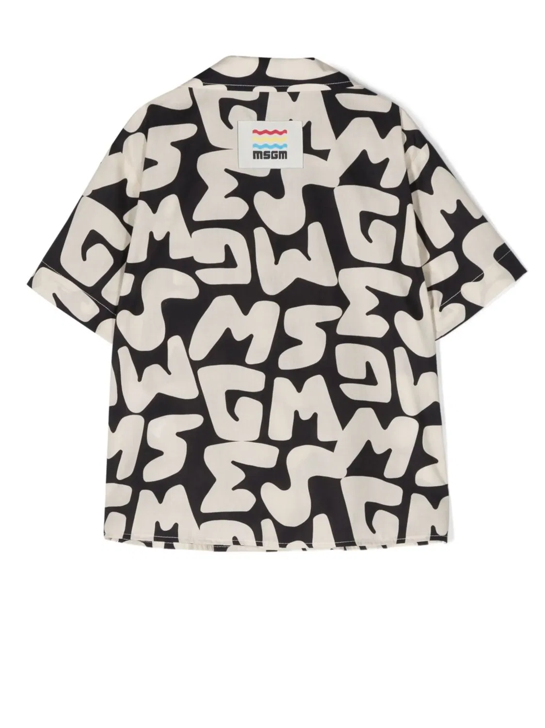 Рубашка с логотипом из хлопка MSGM, нейтральный — фото 3