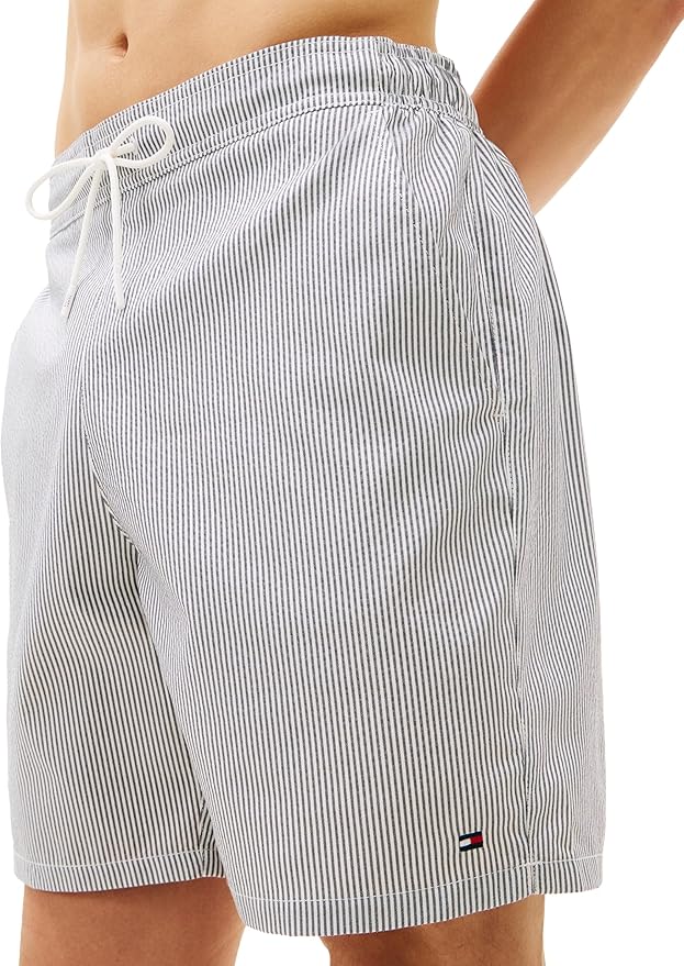 Плавательные шорты Tommy Hilfiger 7" with Drawstring Quick Dry,  темно-синий/светло-бежевый — фото 2