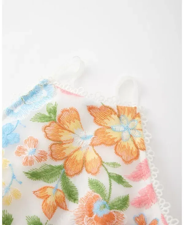 Детское платье для девочек с вышивкой Bianca Embroidered Frill Maxi Dress Marlo Kids, Floral — фото 3