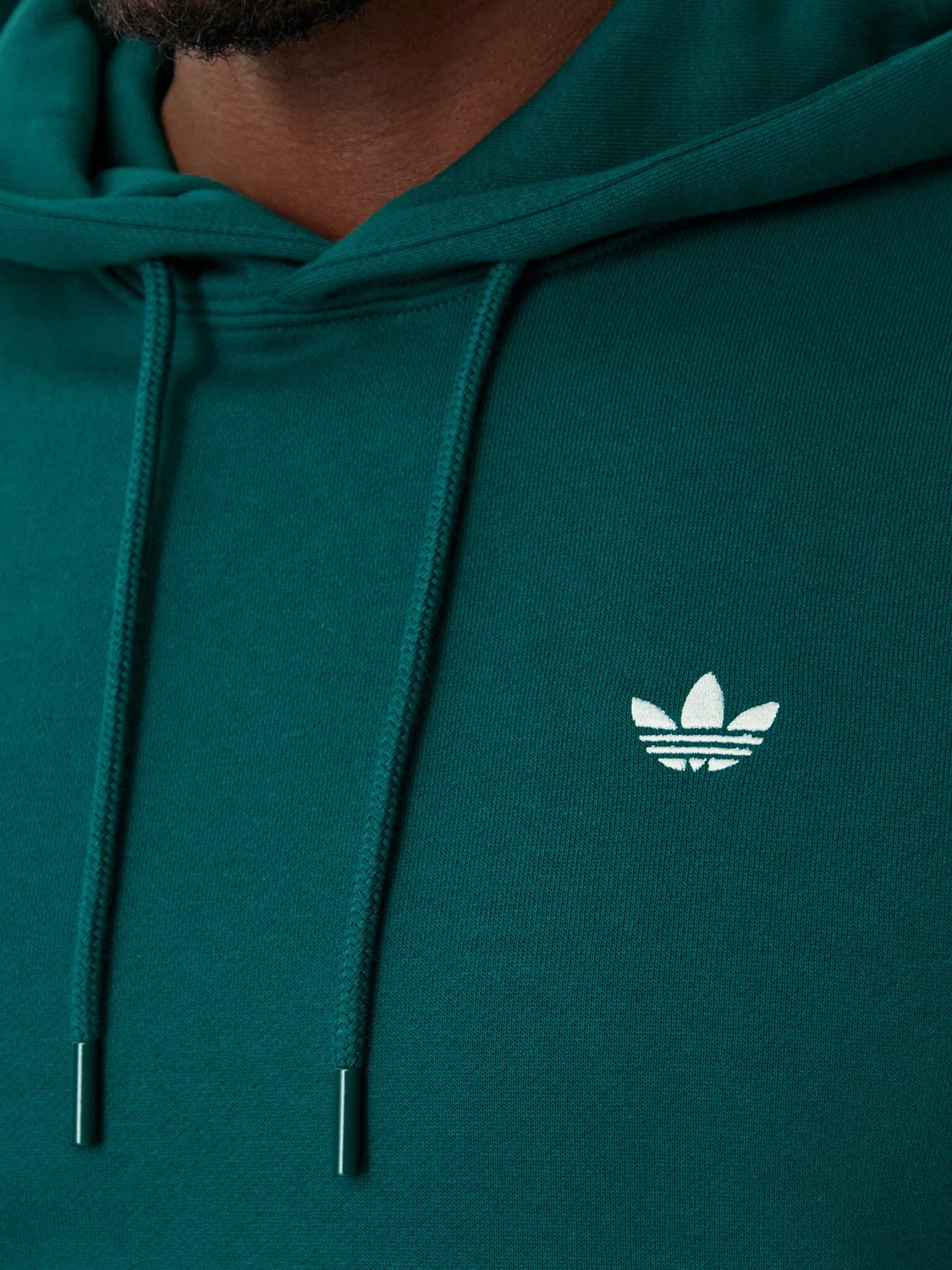 Мужская толстовка стандартного кроя Trefoil Essentials Adidas, темно-зеленый — фото 4
