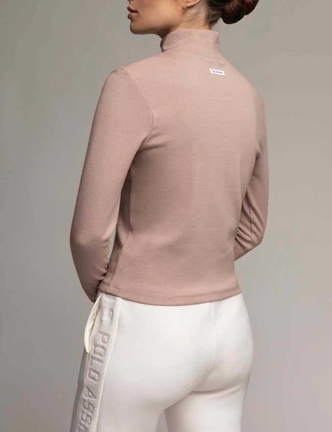 Водолазка U.S. Polo Assn. Essential Mock Neck Rib, серо-коричневый — фото 2