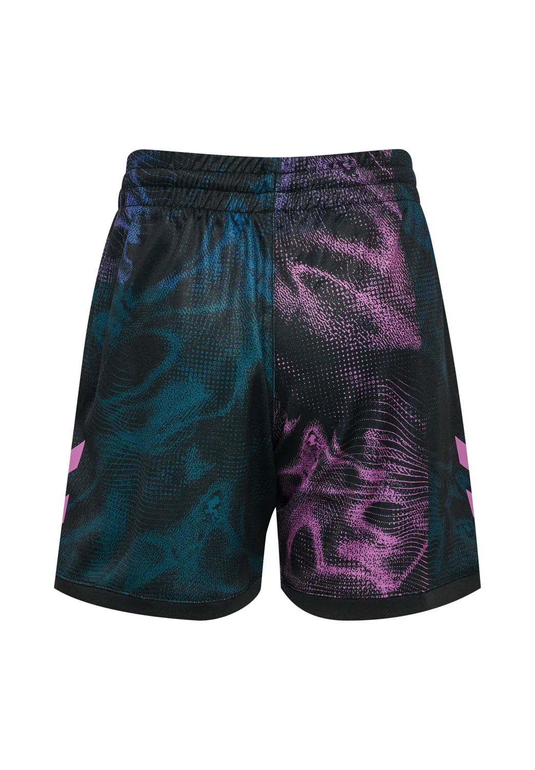Детские спортивные шорты Hmlblaze club26 с графическим принтом, унисекс Hummel, Black Pink — фото 2