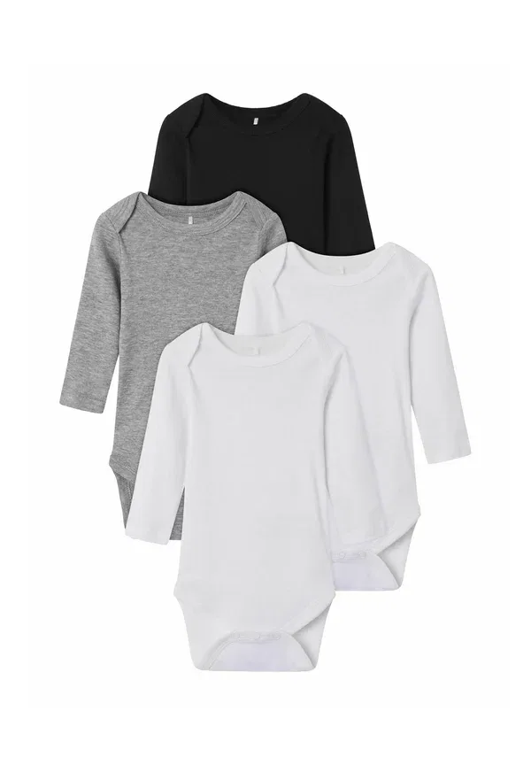 Комплект боди из хлопка Long Sleeved Two Soon, черный — фото 3