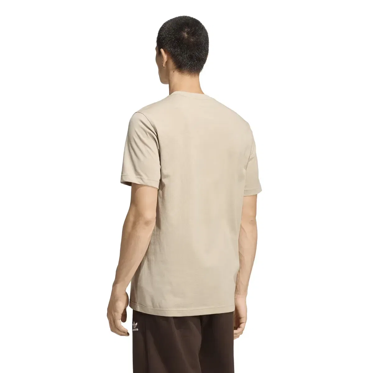 Мужская футболка с принтом Trefoil Essentials adidas, Beige — фото 2