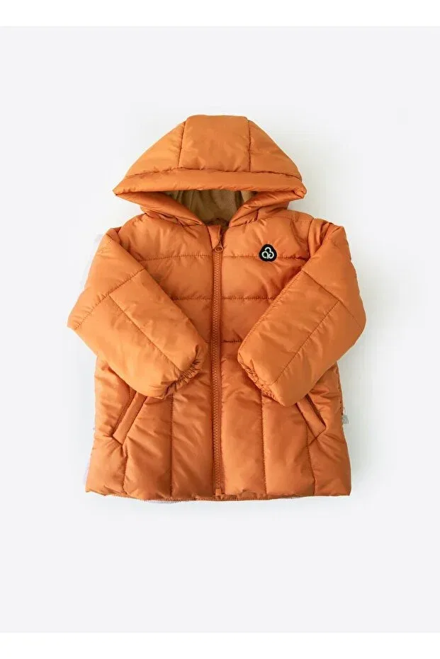 Детское пальто для девочек с капюшоном Kitikate, Orange