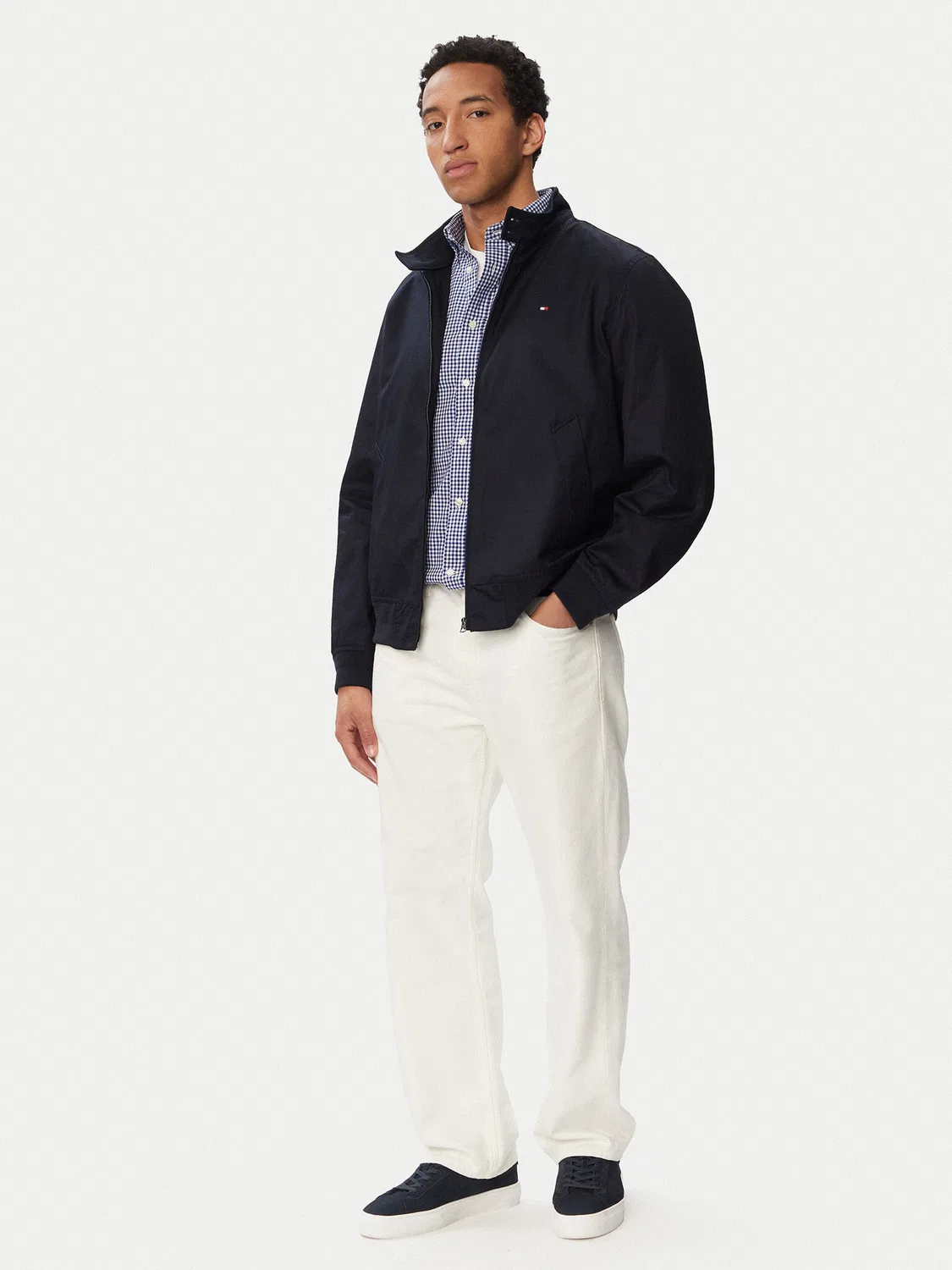 Мужская демисезонная куртка стандартного кроя Classic Harrington Tommy Hilfiger, темно-синий — фото 2