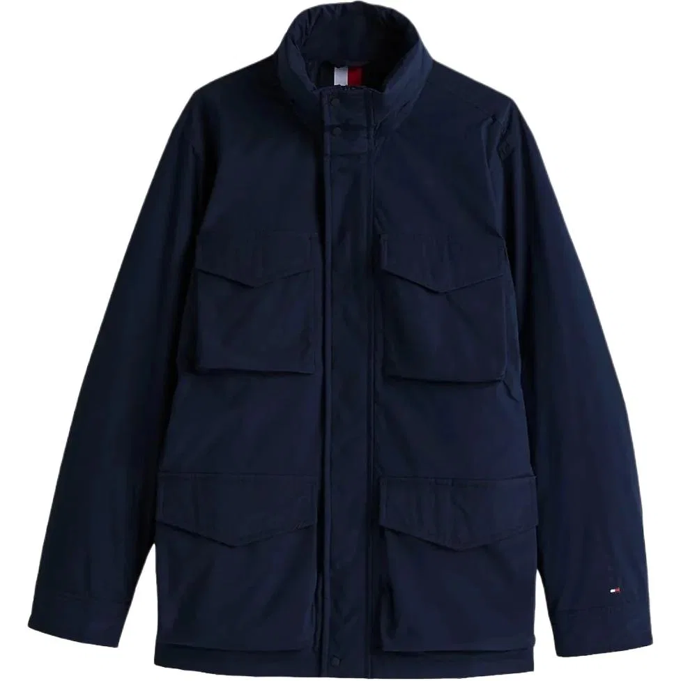 Мужская куртка со стойкой-воротником, прямой крой, Tommy Hilfiger, Marine Blue
