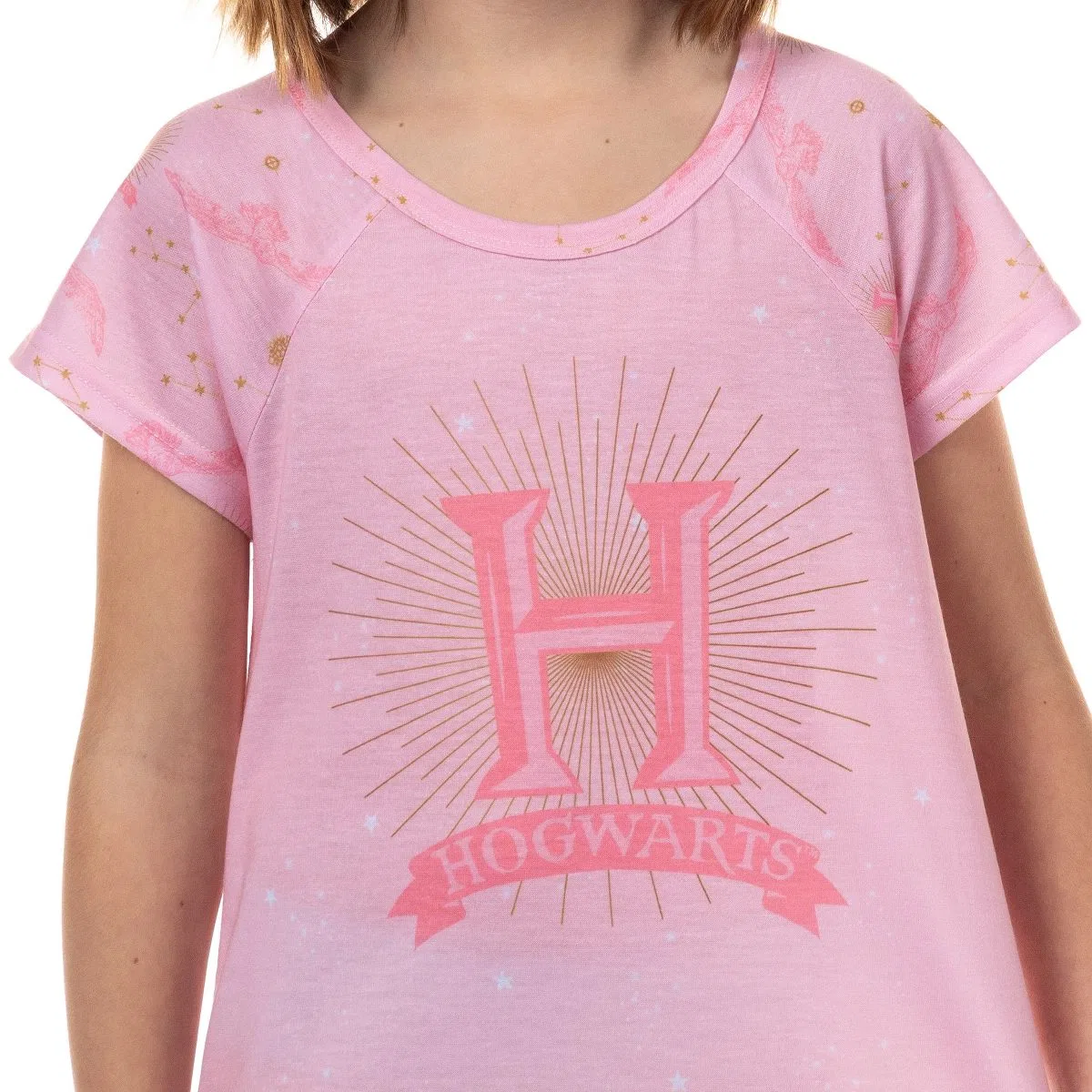 Детская ночная рубашка с принтом Hogwarts Crest INTIMO, Pink — фото 3