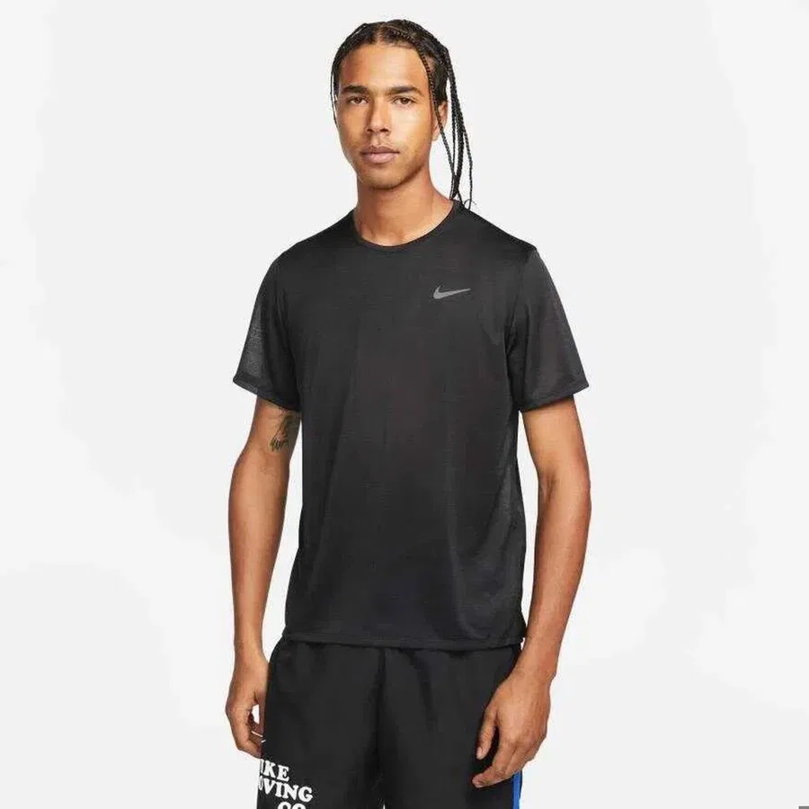 Футболка с коротким рукавом Dri-Fit Miler Breathe Nike, L, Черный