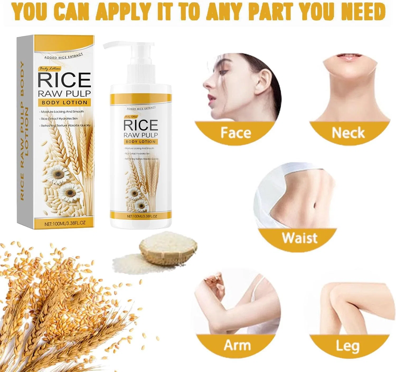 Лосьон для тела Rice Body Lotion, IAEXUOQC, 100 мл — фото 3
