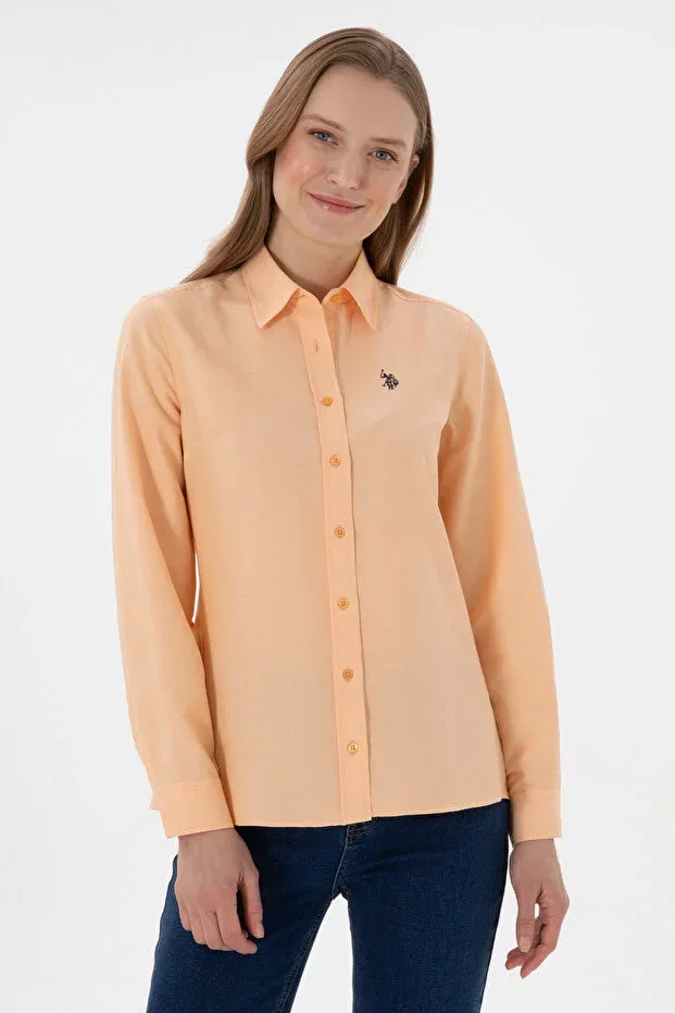 Женская рубашка с длинным рукавом Basics U.S. Polo Assn., Melon