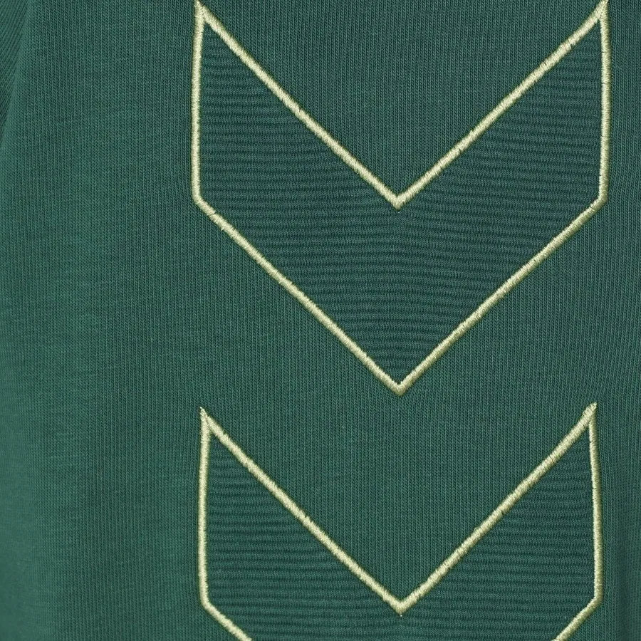 Детский свитшот с капюшоном и молнией Hummel Hmleluf Zip, Зеленый — фото 4