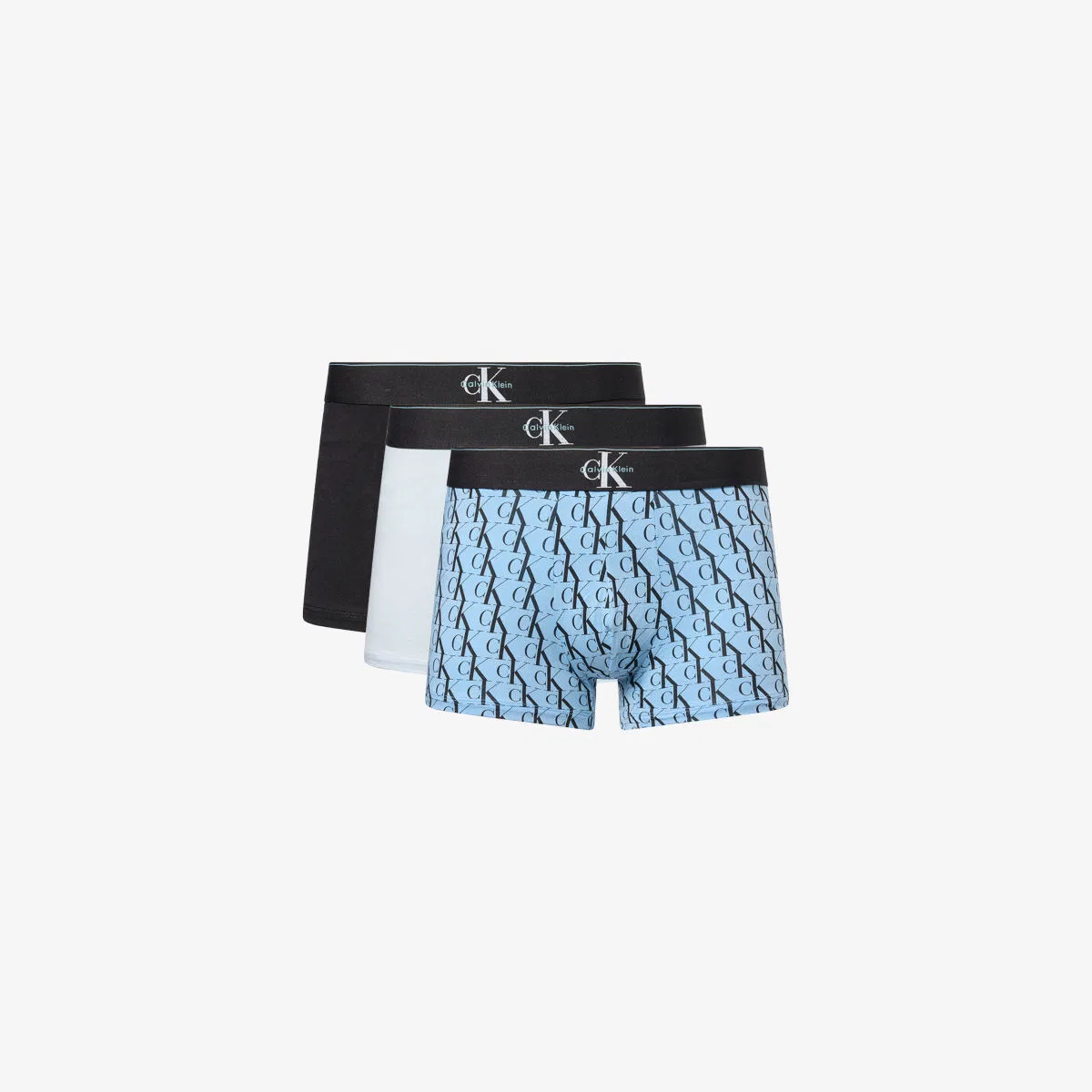Комплект из трех плавок из эластичного хлопка с графической монограммой Calvin Klein, мультиколор