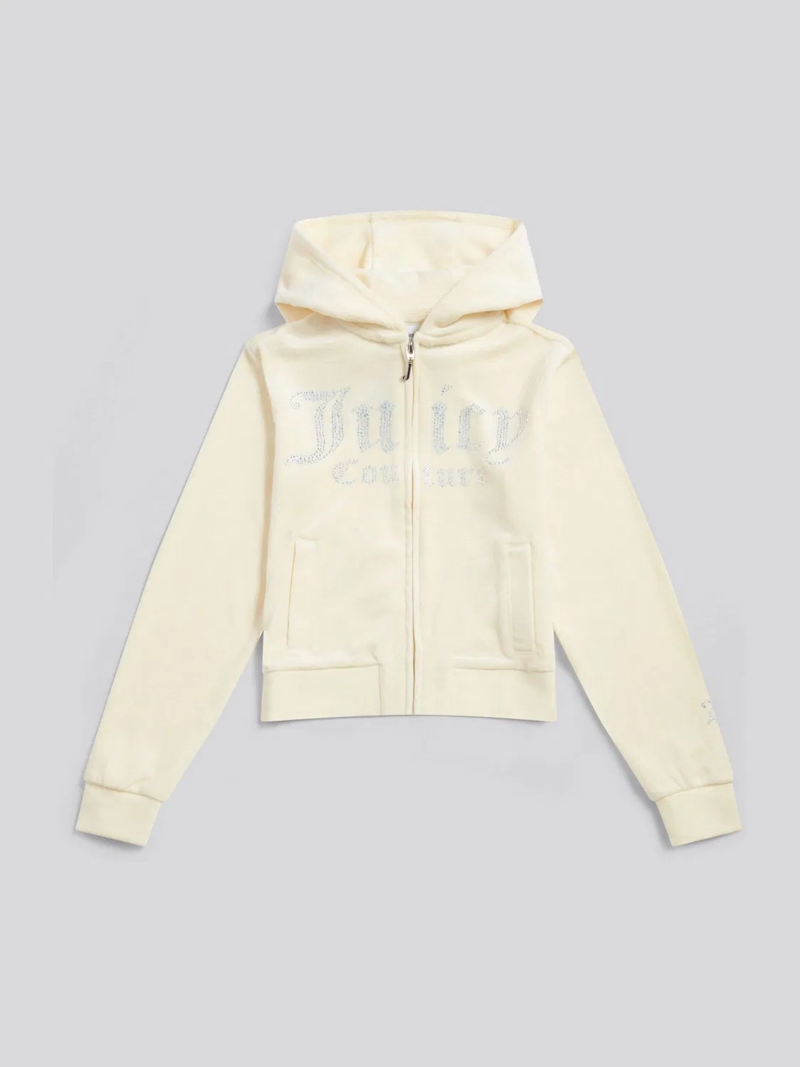 Толстовка на молнии велюровая Juicy Couture, кремовый