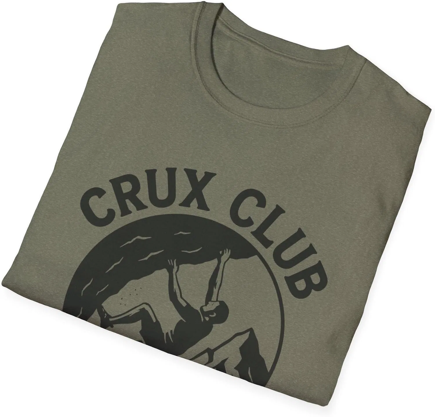 Мужская футболка с принтом Crux Club Gildan 64000, Heather Military Green — фото 4