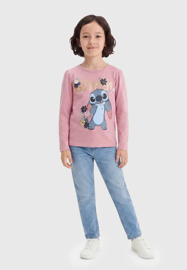 Топ с длинным рукавом с принтом Disney Nmfjina stitch ls top box noos wdi Name It, lilas, сиреневый