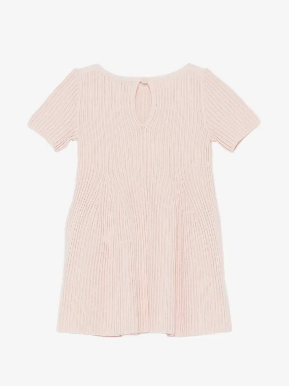 Трикотажное платье с логотипом и нашивкой Emporio Armani Kids, розовый — фото 2