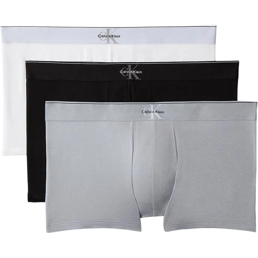 Мужские боксеры с длинным рукавом, комплект из 3 штук Calvin Klein, Black/Gray/White