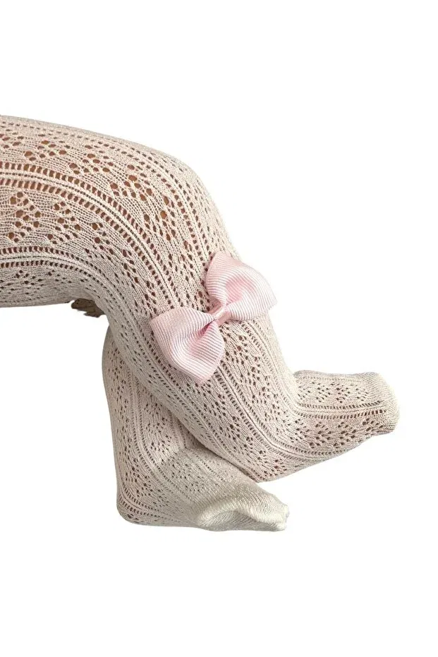 Детские колготки с оборкой OriEtta Accessoried Baby Pants Socks, Daymod, Bone — фото 2