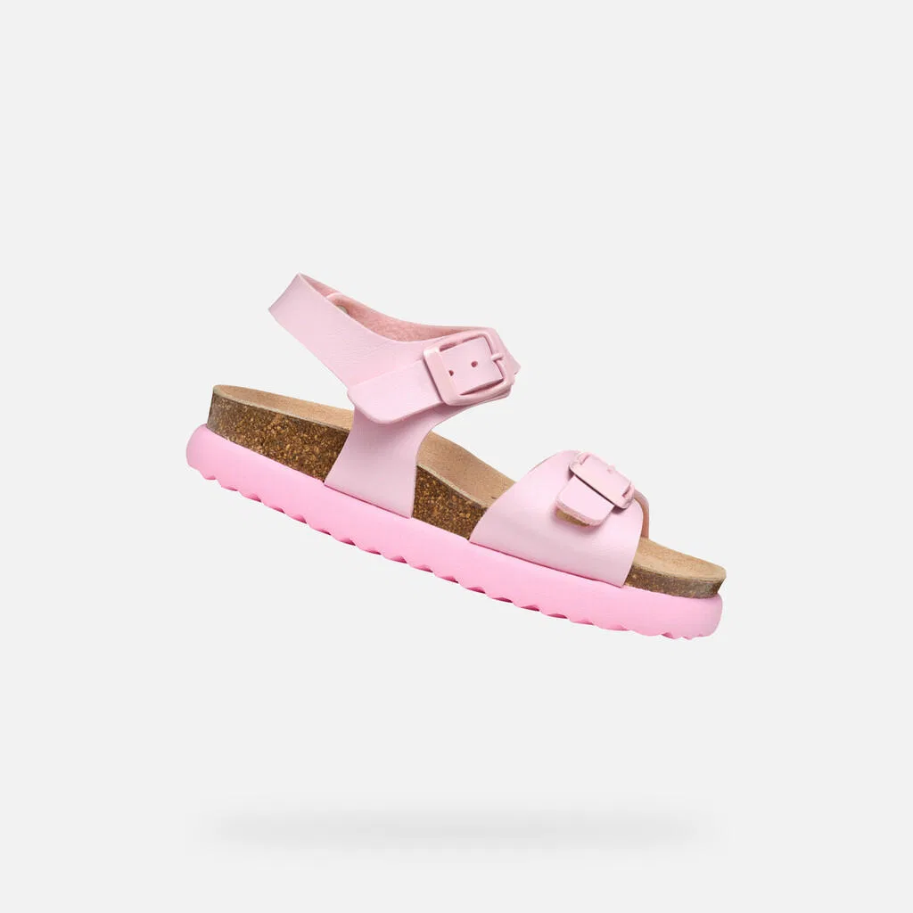 Детские сандалии с ремешком Geox J Sandal Bubblebow G, Цвет: Hellrosa