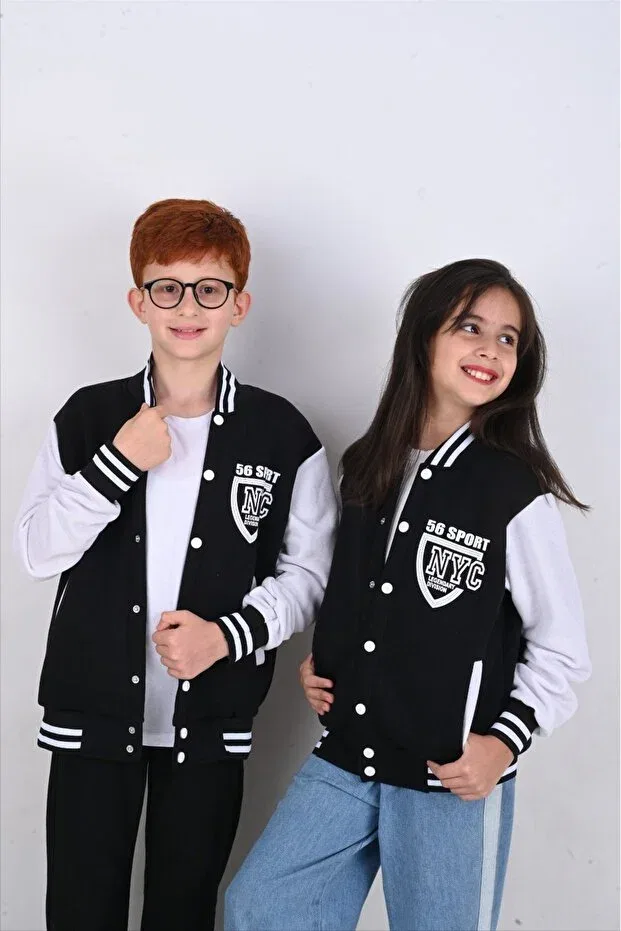 Детская куртка для девочек с принтом College Jacket Sindel, Black
