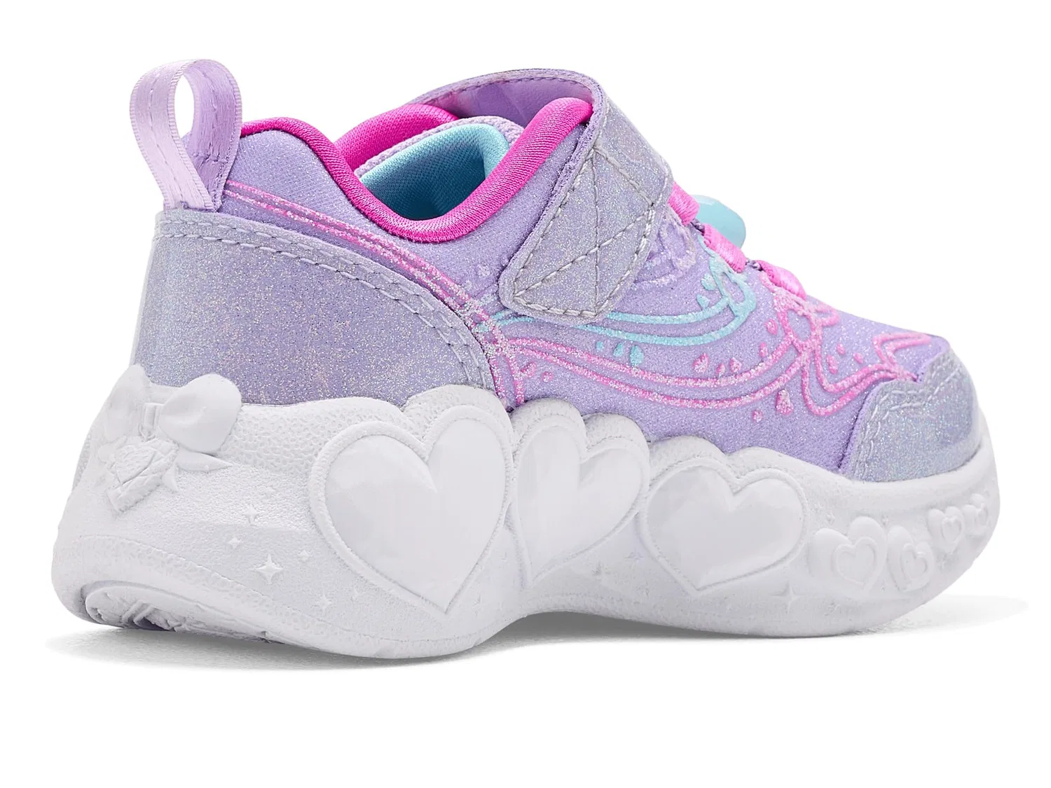Кроссовки Enchanted Heart Lights 303266N (для малышей) Skechers Kids, Lavendar/Multi — фото 4