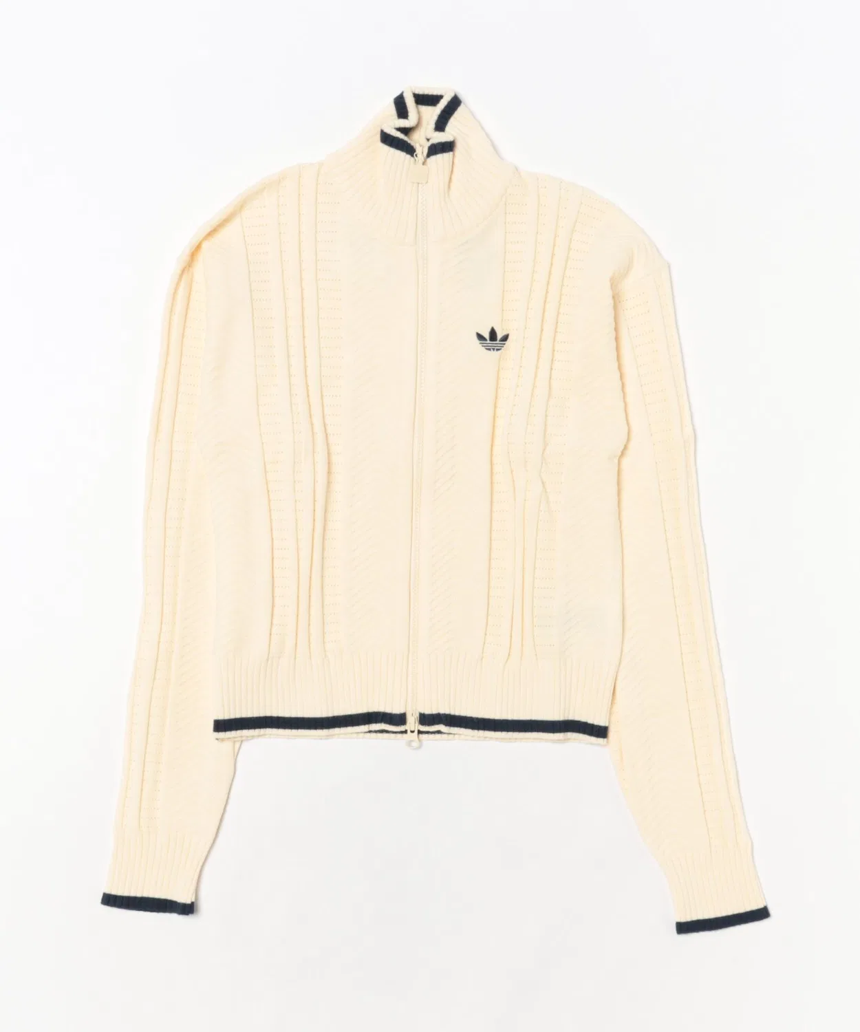 Женский жакет с кабельным узором и принтом Firebird Adidas, Warm Vanilla