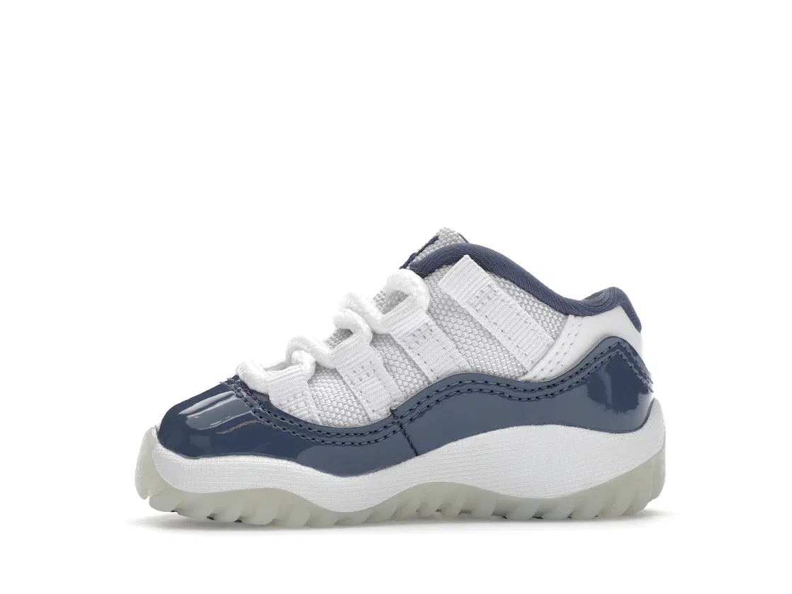 Детские кроссовки Lifestyle Jordan 11 Retro Low, White/Midnight Navy/Diffused Blue/Football Grey — фото 3