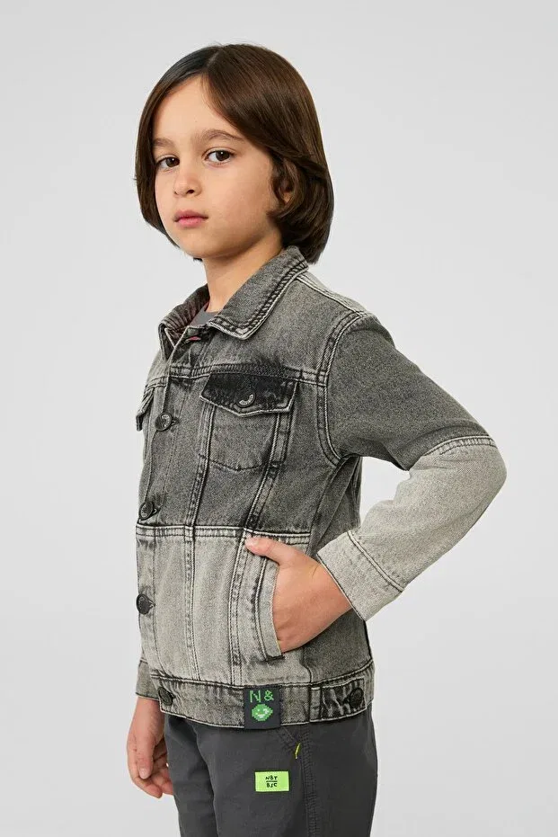 Детская джинсовая куртка для девочек с длинным рукавом Nbt Jeans, Denim — фото 2