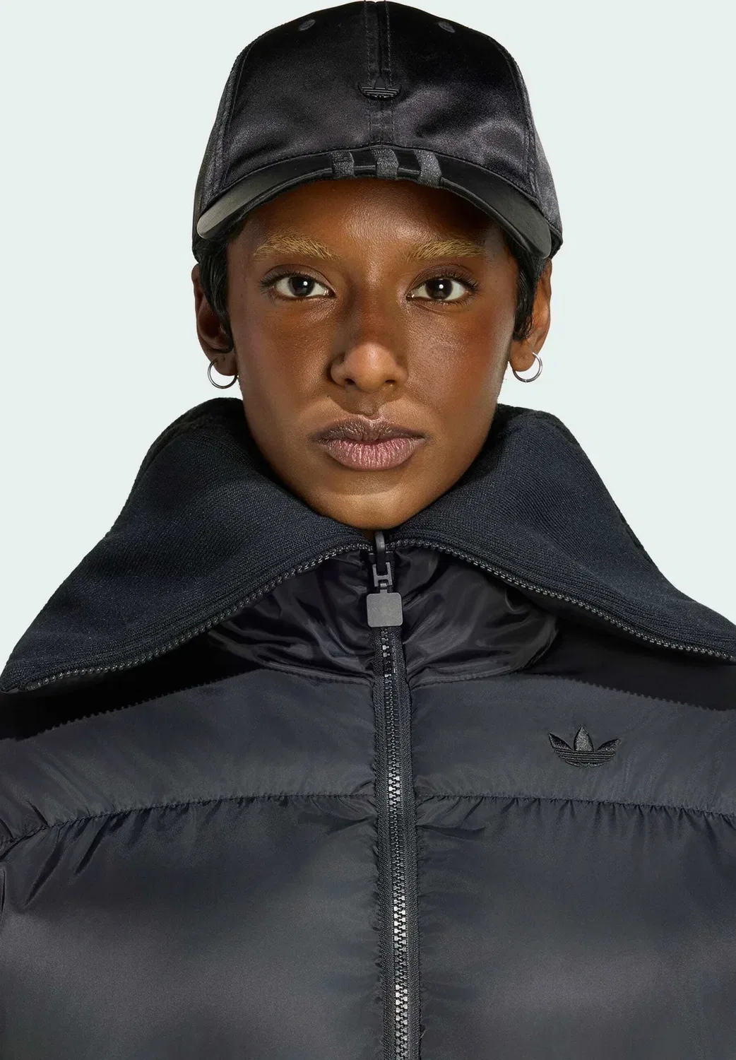 Вязаная пуховая куртка - зимняя куртка Adidas Originals, Black — фото 3
