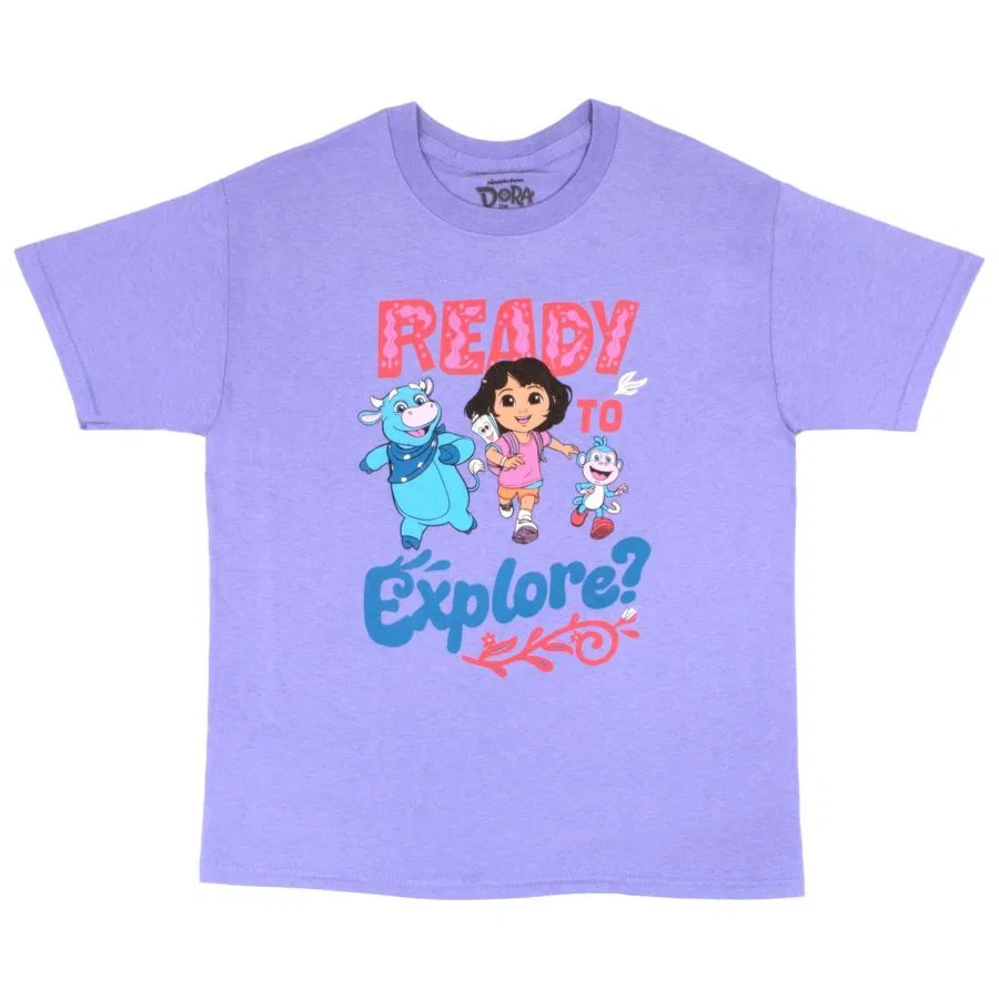 Комплект футболок с принтом Dora the Explorer Dora the Explorer, White Purple — фото 3