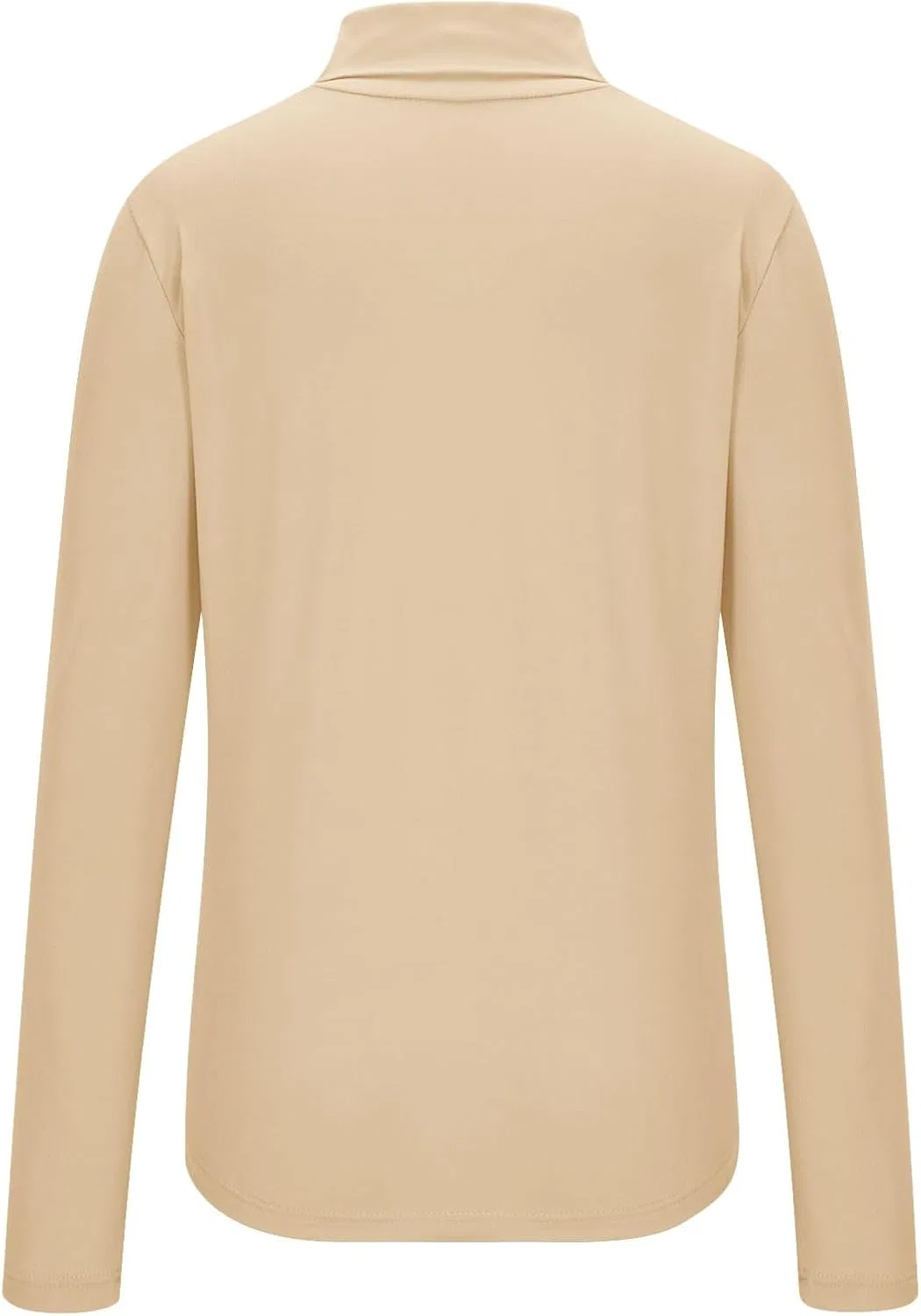 Женская водолазка облегающая базовый топ Winter Clothes, Khaki — фото 4