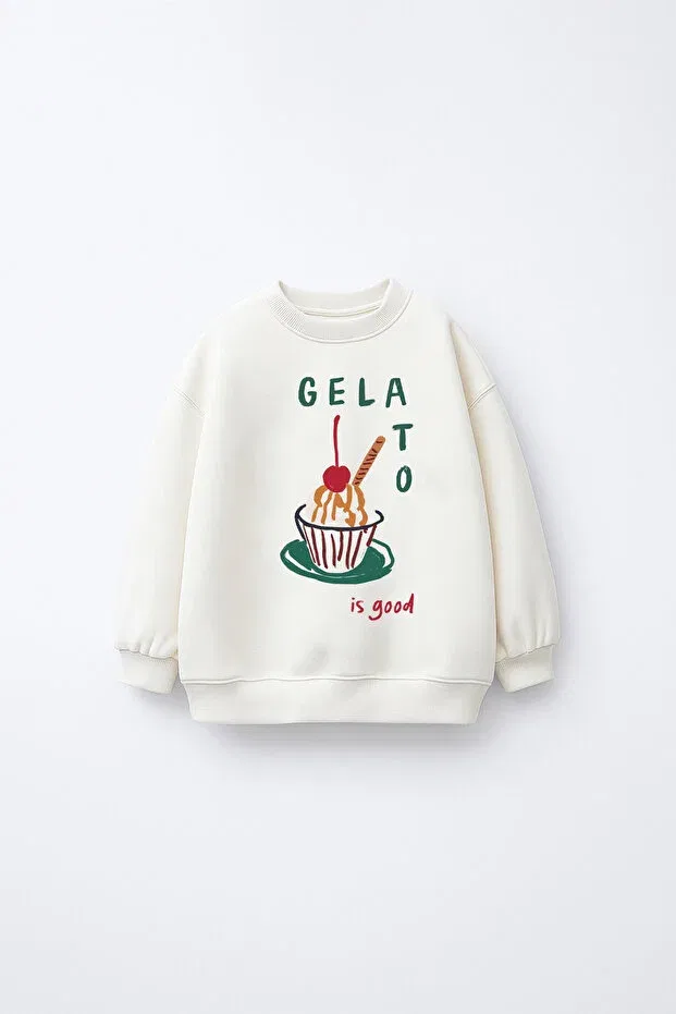 Детское худи с принтом Gelato C.C.L. Coccolin Kids Baby Clup, White