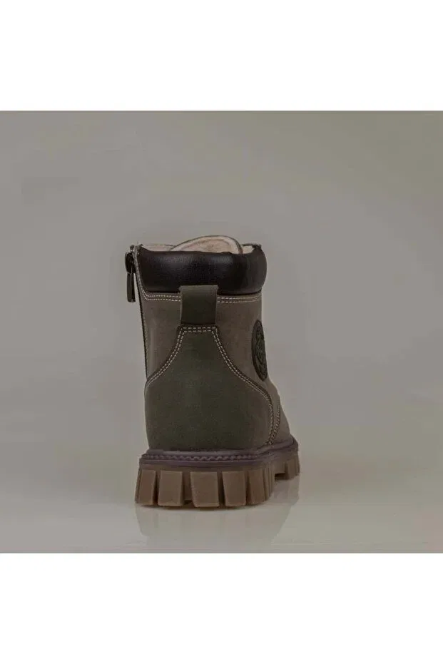 Детские ботинки для девочек на плоской подошве Pepino Kids, Khaki — фото 4