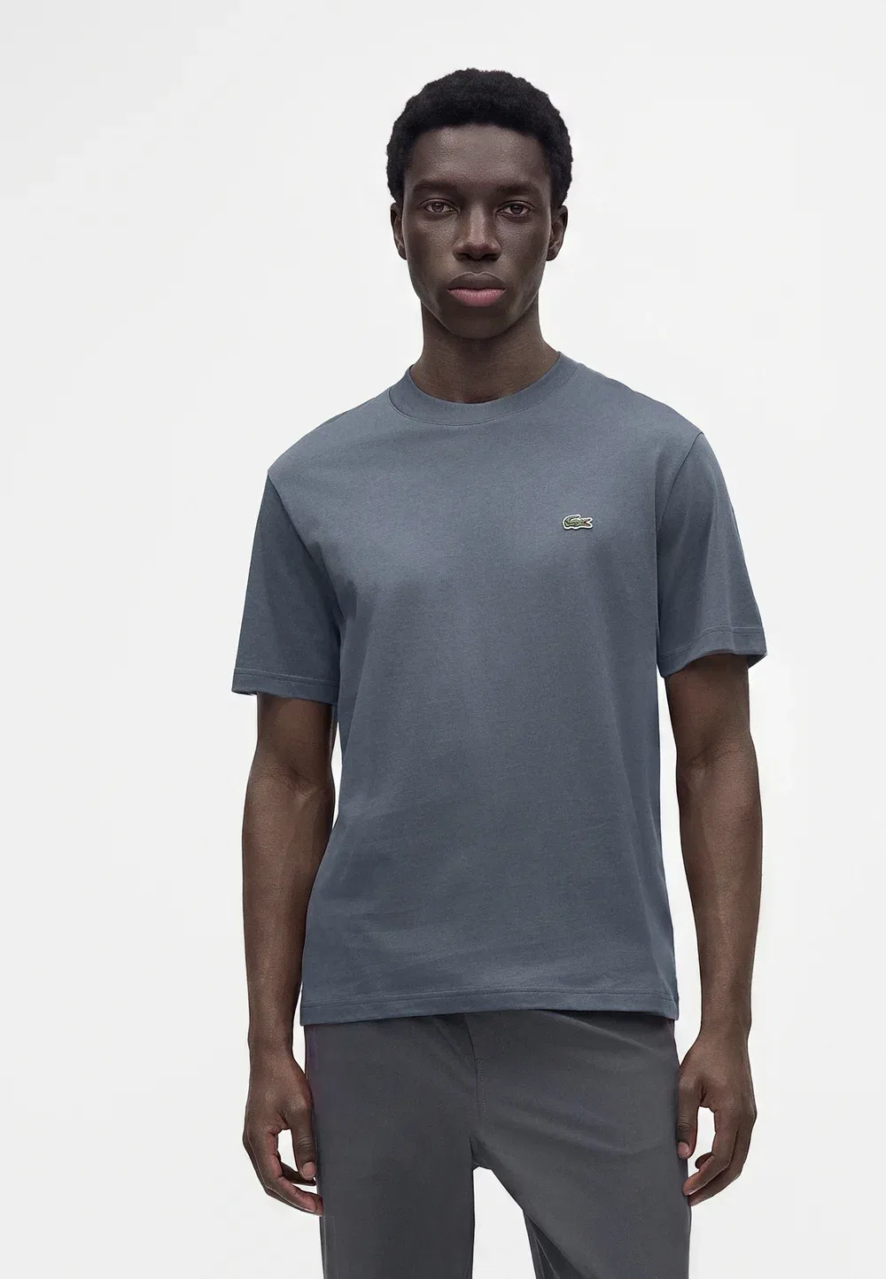 Футболка Lacoste, однотонная, серый