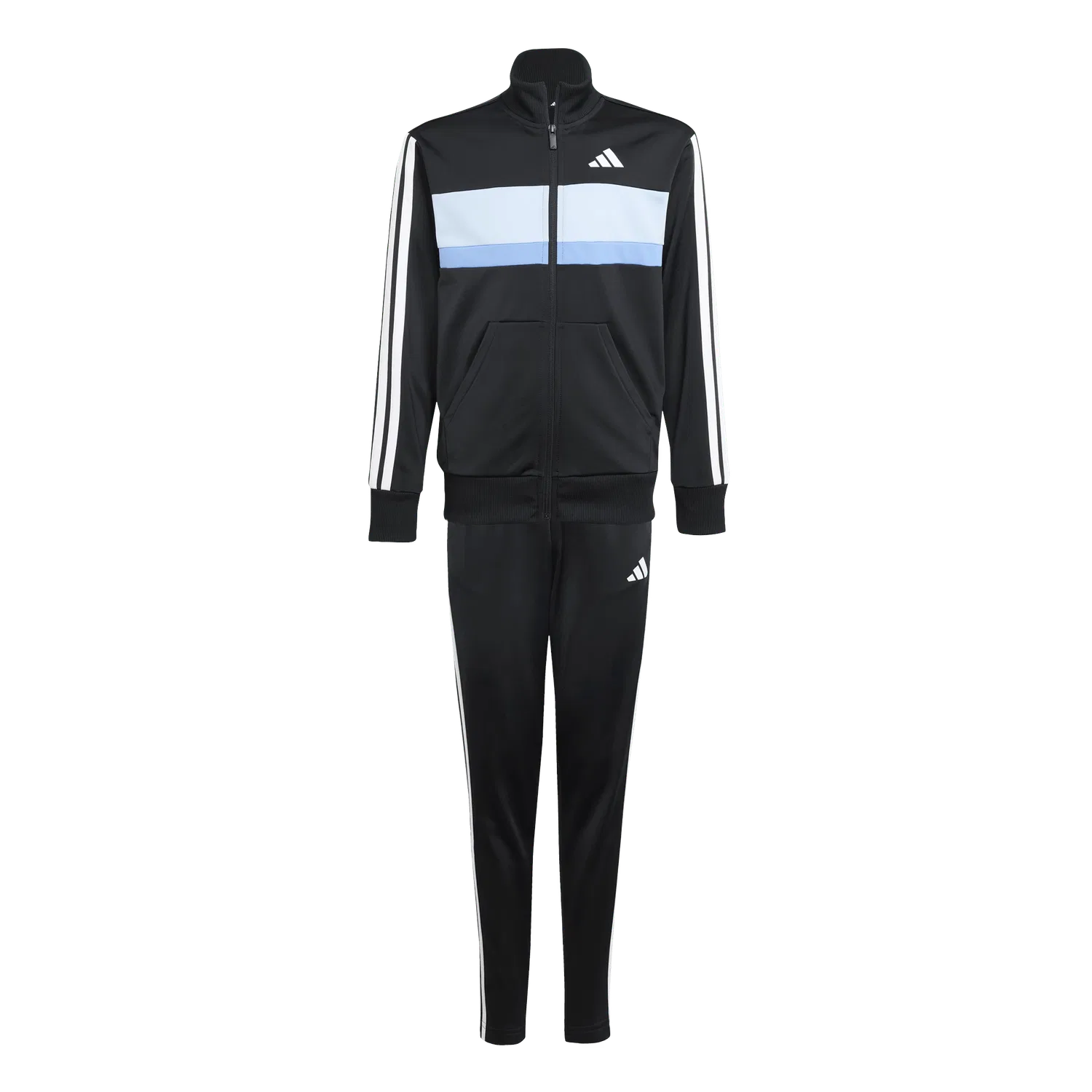 Детский спортивный костюм с молнией Adidas, черный