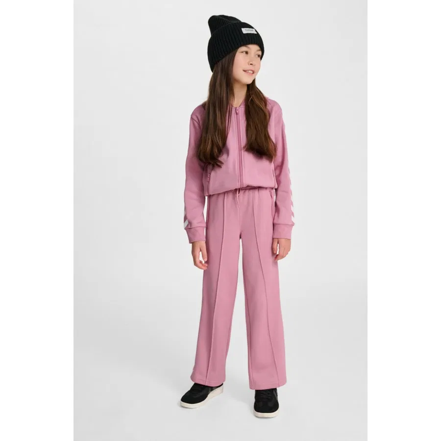 Детские спортивные штаны с широкими штанинами Jr Archive Wide Leg Poly, Hummel, Розовый — фото 4
