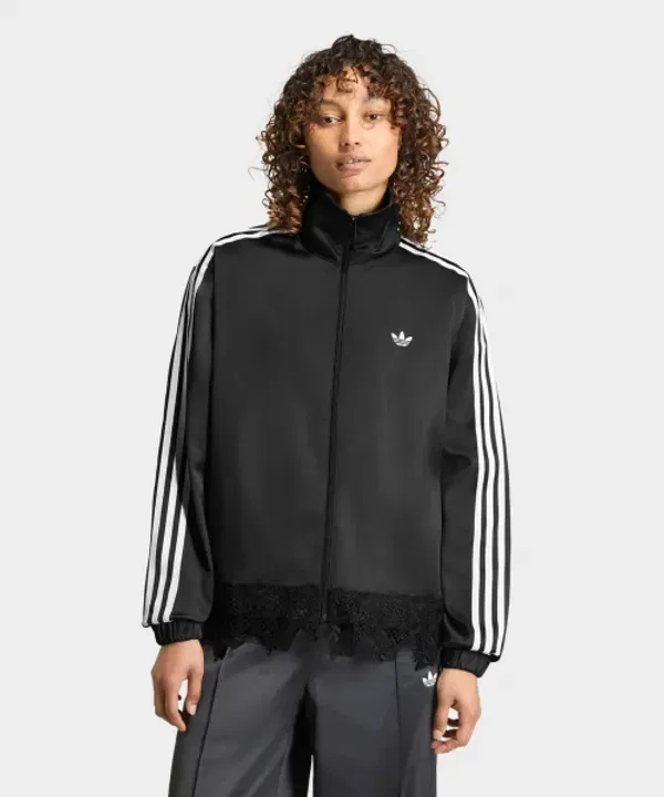 Тренировочная куртка Adidas, свободный крой, черная