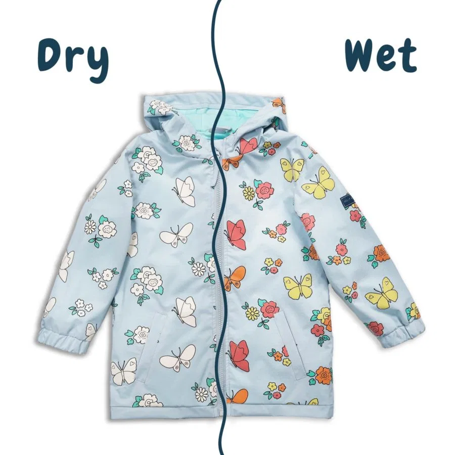 Детский дождевик с капюшоном, меняющий цвет при контакте с водой Holly and Beau, Light Pastel Blue — фото 2